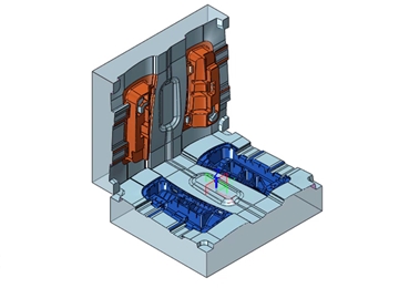实例教程28：6163银河3D设计汽车塑料零件模具1-多型腔模具分型