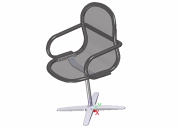 实例教程14：使用6163银河3D设计办公椅