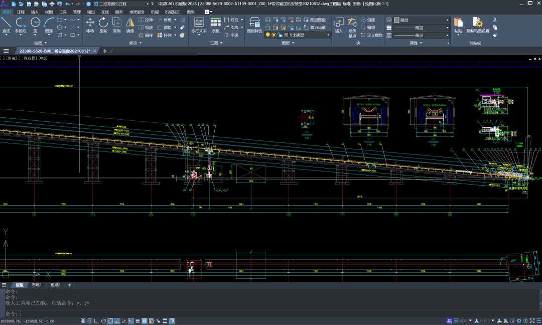 华电科工设计师使用6163银河机械CAD完成的图纸